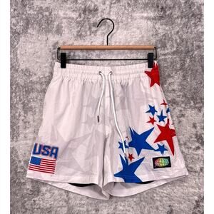 Slunks x TKN USA Shorts Small Mens Drawstring Waist Lined Athletic